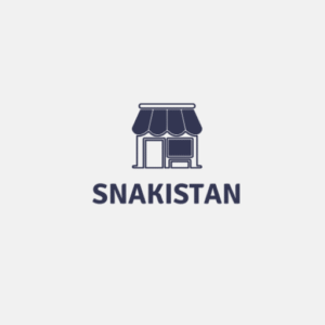 light gray and blue modern grocery store logo